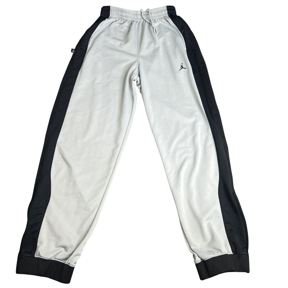 Jordan Brand Mens Grey Black 20th Anniversary Track Pants Joggers Size L